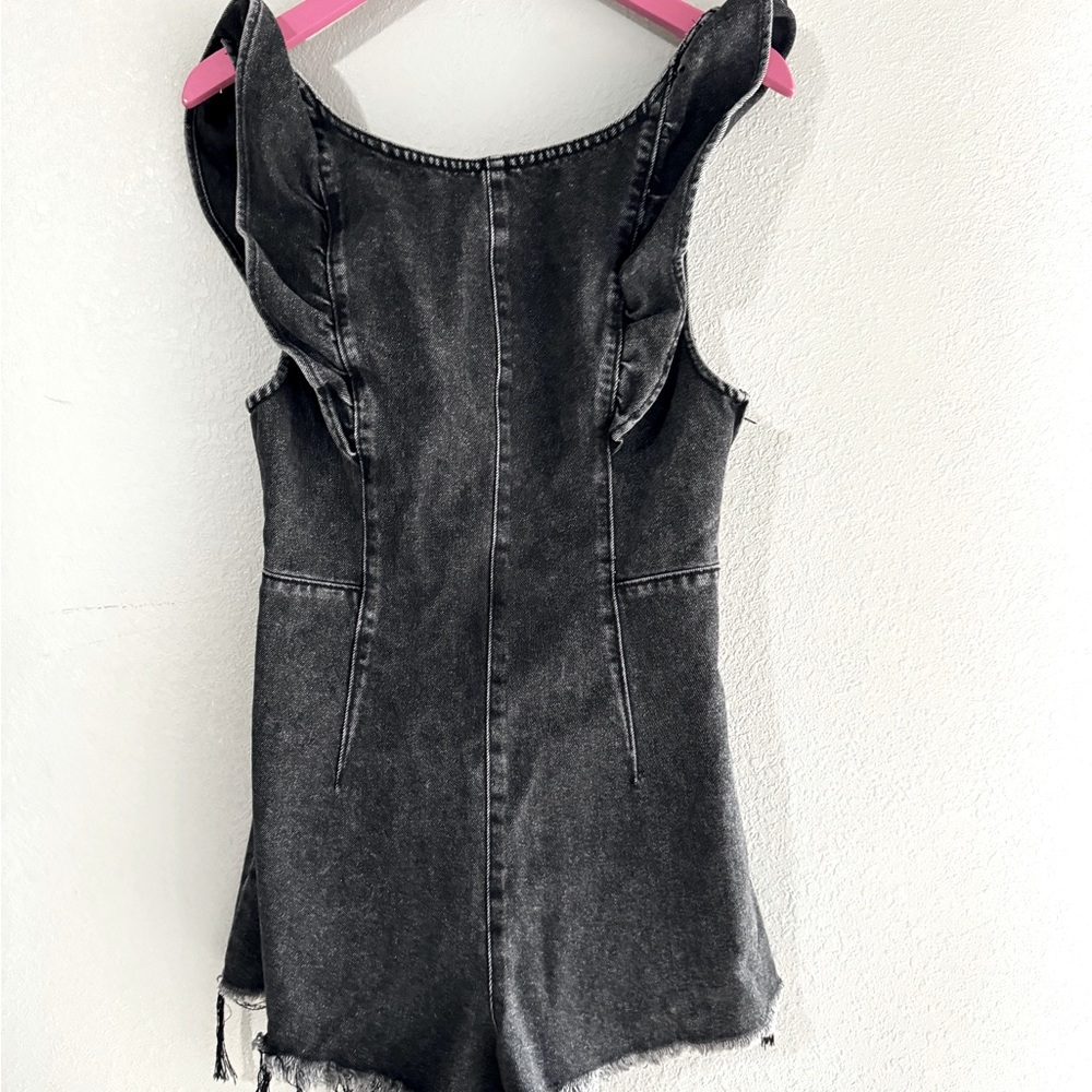 Denim black jumpsuit